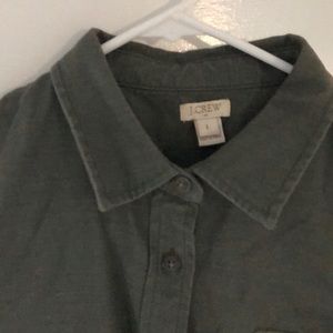 J Crew Army Green long sleeve button up